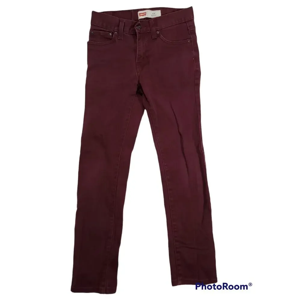 Levi's | Maroon 510 Skinny Jeans | Size 14 Reg - Picture 1 of 4